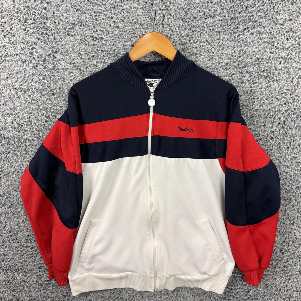 Vintage MacGregor Jacket Mens Large Colorblock Full Zip Track Tennis 80s